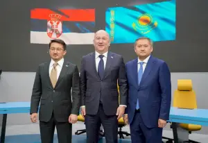From left: Zhaslan Madiyev, Nenad Popović and Sayasat Nurbek