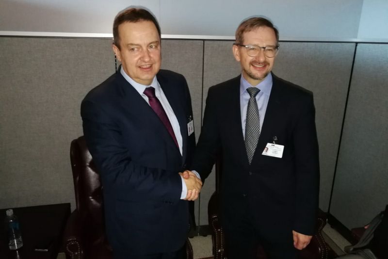 Ivica Dacic, left, and Thomas Greminger