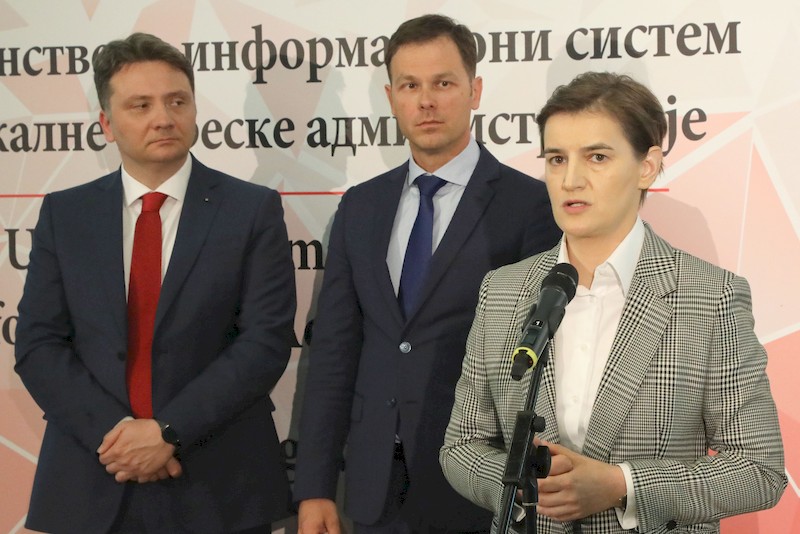 From left: Mihailo Jovanovic, Sinisa Mali and Ana Brnabic