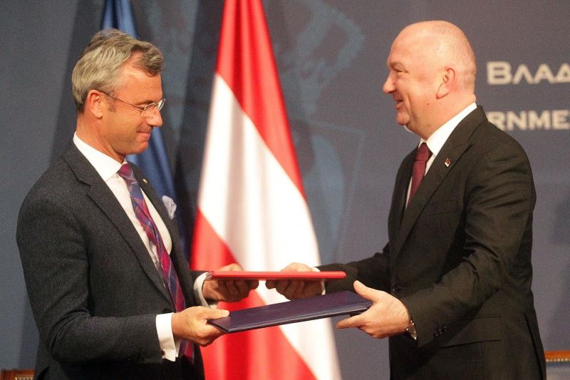 Norbert Hofer, left, and Nenad Popovic