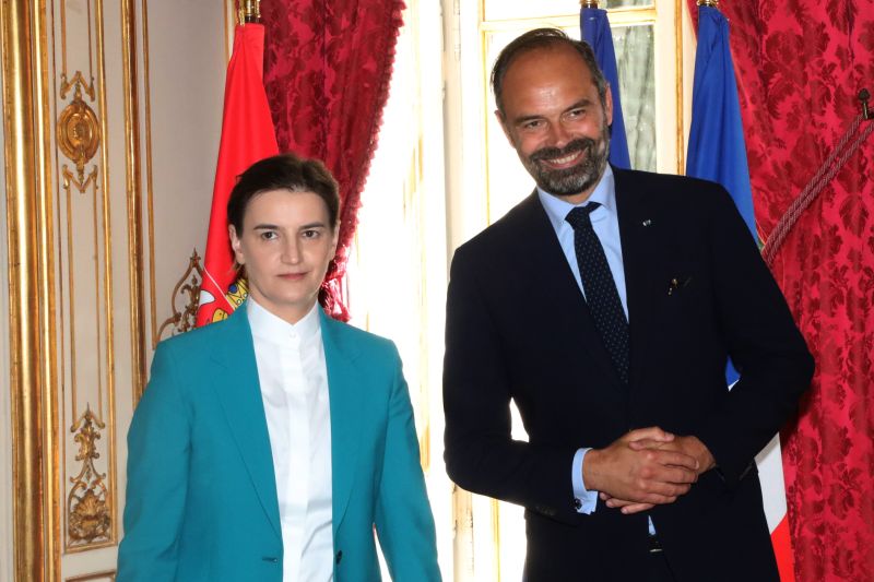 Ana Brnabic and Edouard Philippe