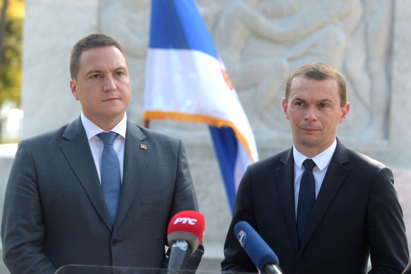 Branko Ruzic, left, and Olivier Dussopt