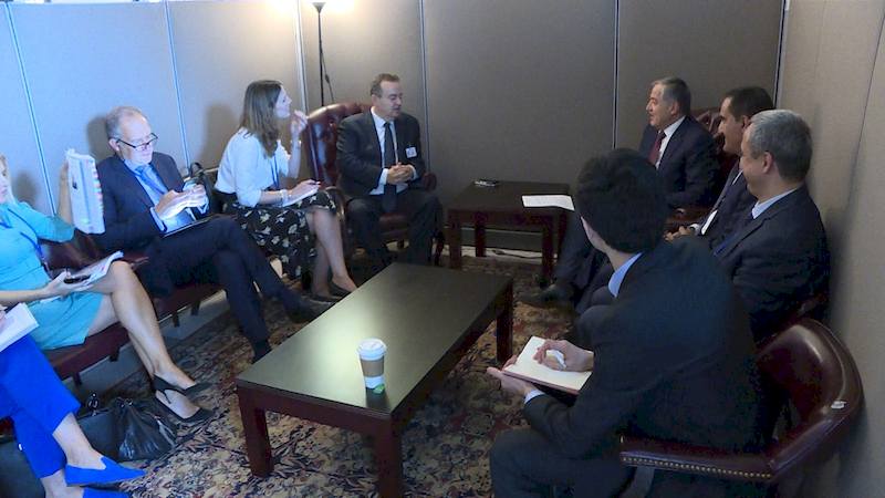 Ivica Dacic with Foreign Minister of the Republic of Tajikistan Sirodjidin Aslov