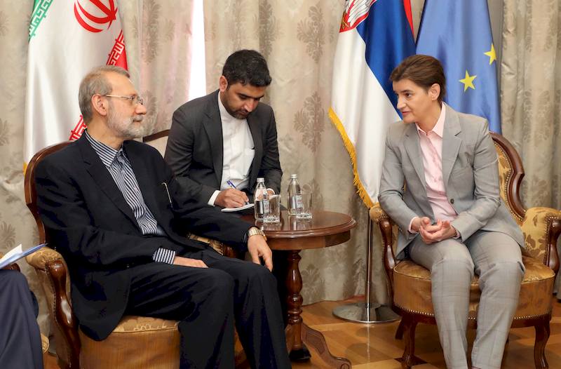 Ali Larijani and Ana Brnabic