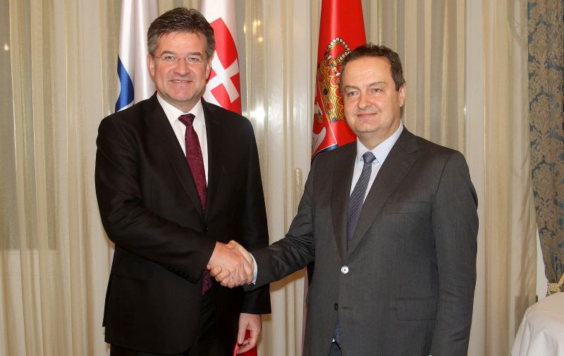 Miroslav Lajcak, left, and Ivica Dacic
