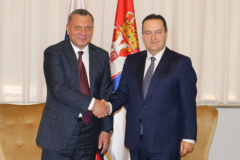 Yuri Borisov, left, and Ivica Dacic