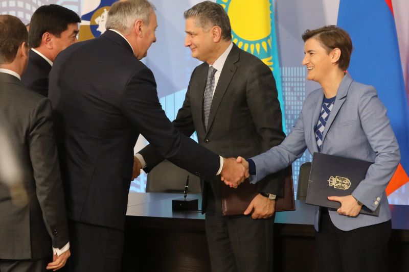 Brnabic signs Free Trade Agreement with EAEU