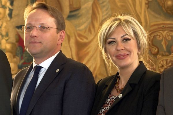 Oliver Varhelyi and Jadranka Joksimovic