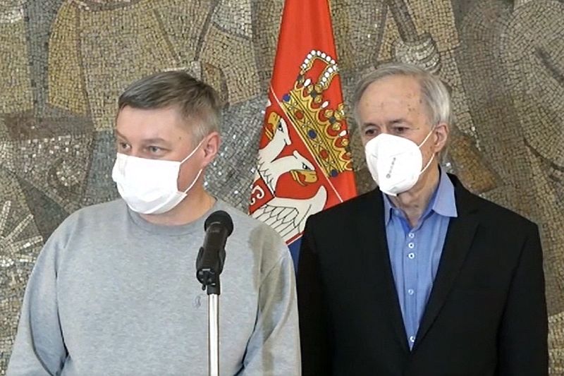 Goran Stevanovic, left, and Mijomir Pelemis