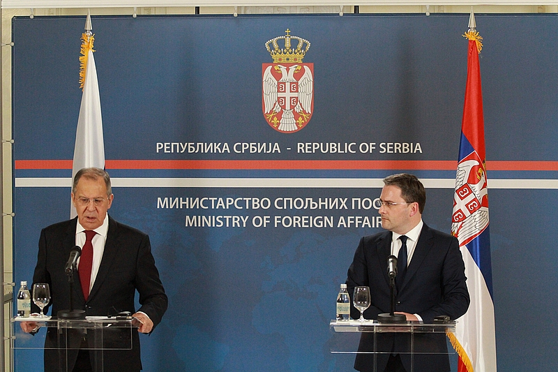 Sergey Lavrov and Nikola Selakovic