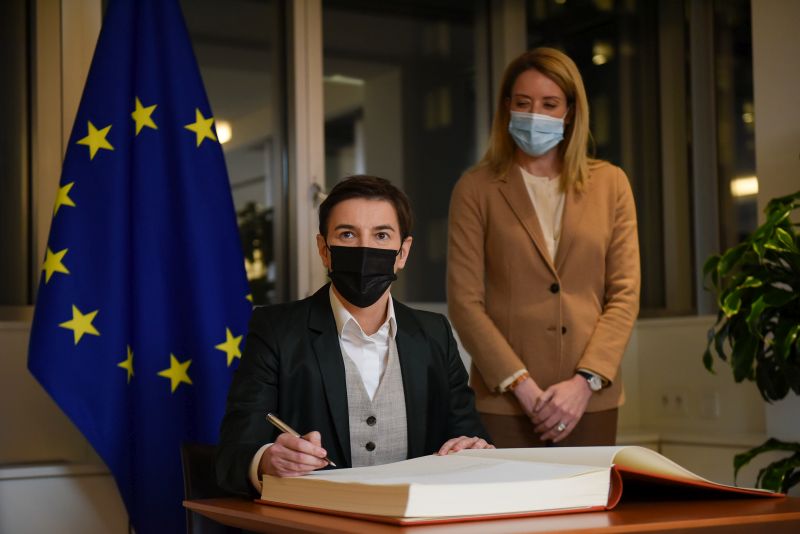 Ana Brnabic and Roberta Metsola