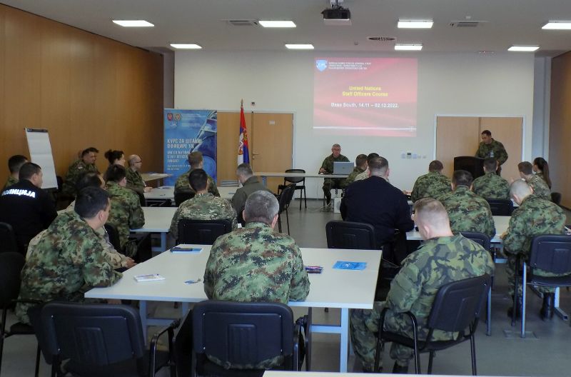 International course for UN staff officers at Jug base near Bujanovac
