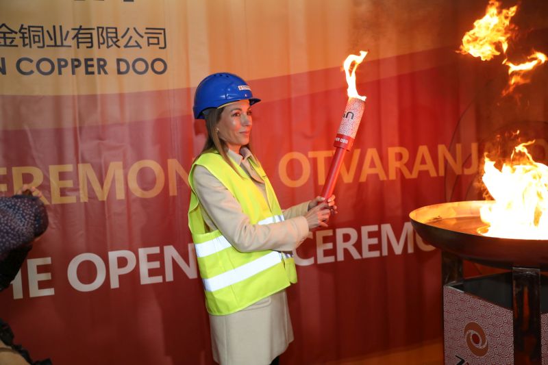 Reconstructed flash furnace at Copper Smelter in Bor starts working