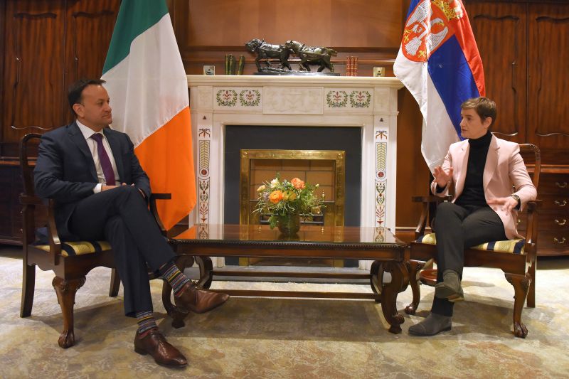 Leo Varadkar and Ana Brnabic