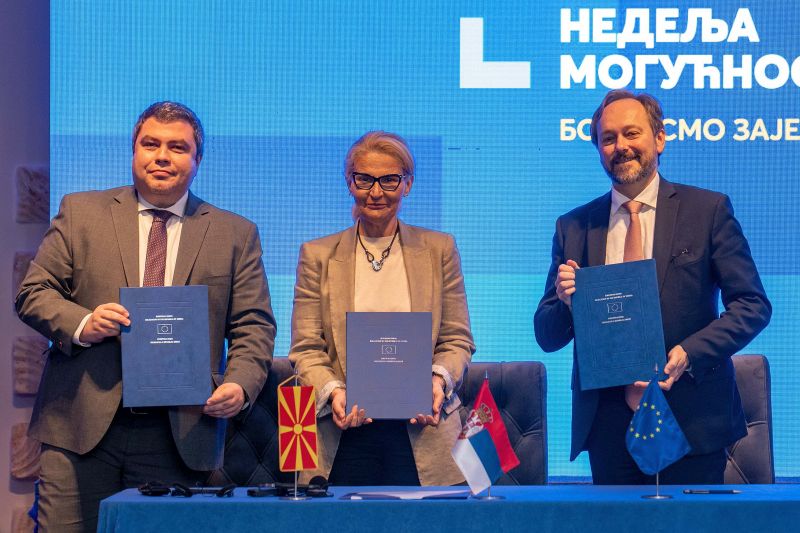 From left: Bojan Maricic, Tanja Miscevic and Emanuele Giaufret