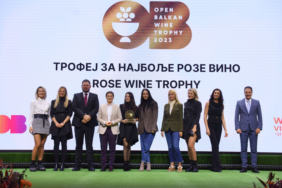 Brnabic awards wine trophies "Open Balkan Wine Trophy 2023"