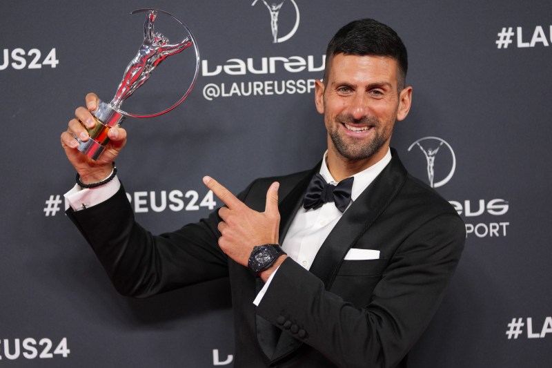 Djokovic best sportsman on planet for fifth time