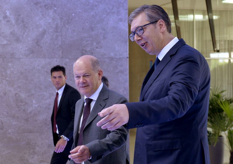 German Chancellor on visit to Belgrade
