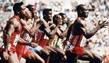 Скандал: Џонсон (први с десна) тријумфује у трци на 100 метара