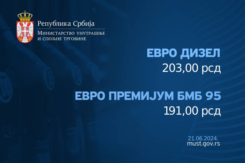 Нове цене горива на бензинским пумпама у наредних седам дана