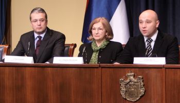 Слева: Зоран Јеличић, Мирјана Милошевић и Саша Драгин