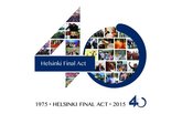 Завршни акт из Хелсинкија темељ за свеобухватну безбедност